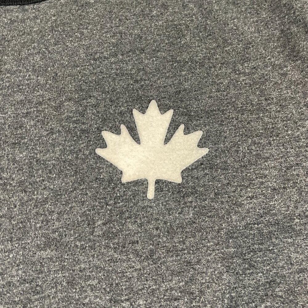 Womens Roots Canada Ringer Charcoal/Black/White T-Shirt Size Medium (SKU: 24W) - Picture 5 of 9